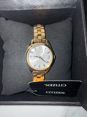 Drive From Eco-Drive Women's Gold-Tone Stainless Steel Bracelet Watch 27mm